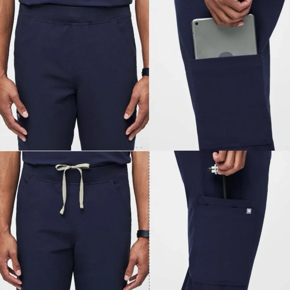 Figs Technical Collection Men's Navy Axim Cargo Scrub Pants